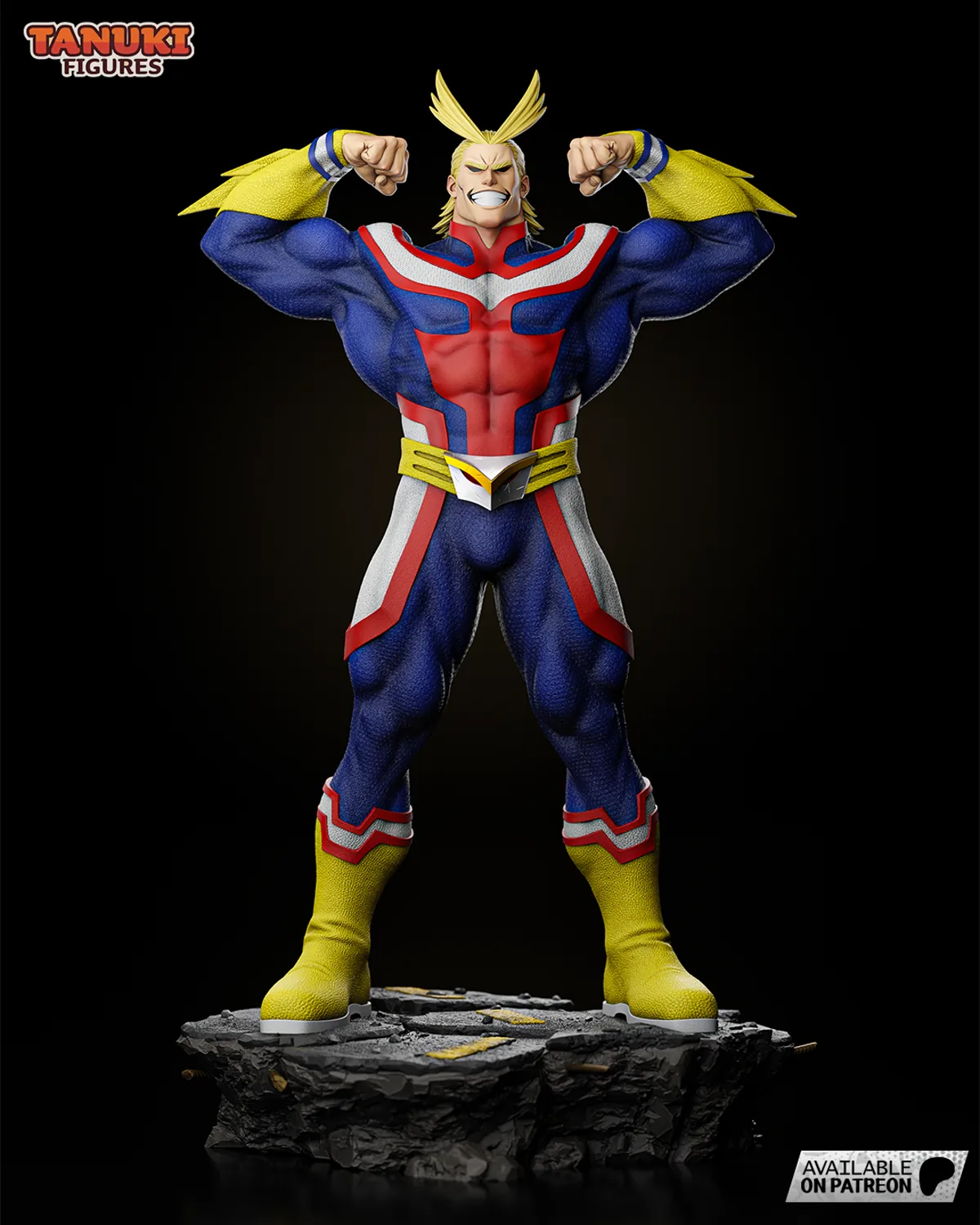 All Might figure design preview by TanukiFigures