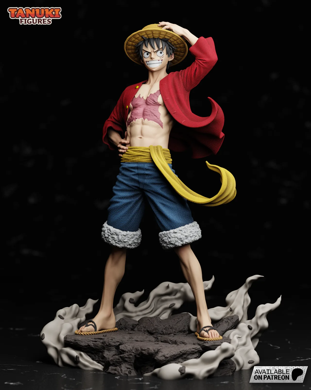 Luffy figure design preview from TanukiFigures