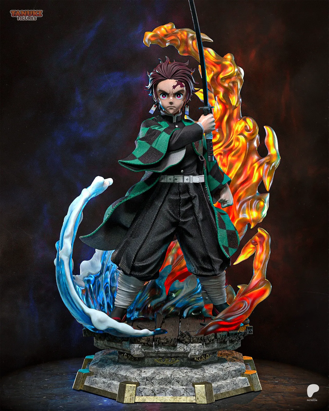 Tanjiro figure design preview by TanukiFigures
